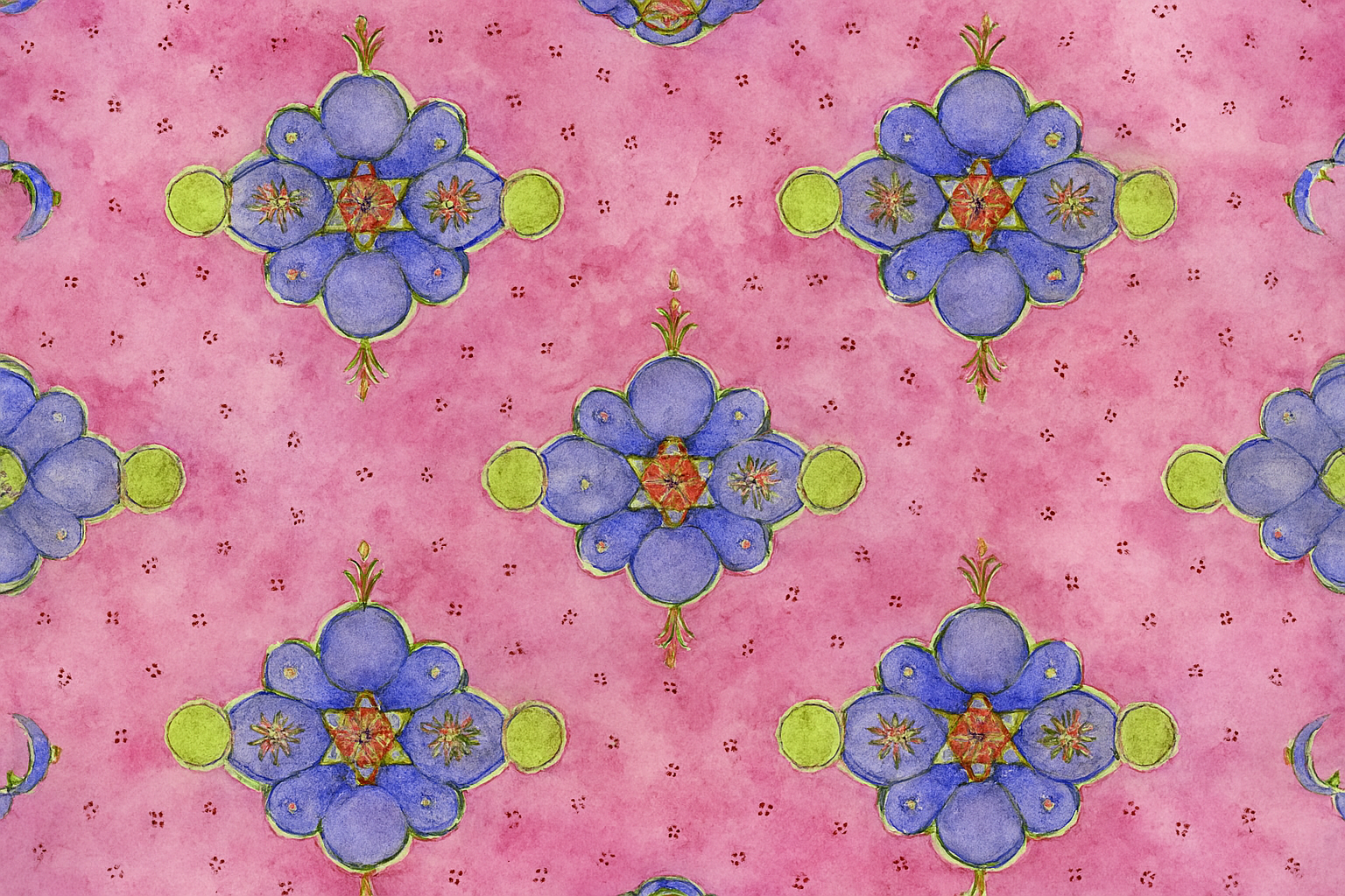 AI-generated visuals showcasing how design concepts might come to life in practical settings — such as children's room wallpapers, or dress fabrics.