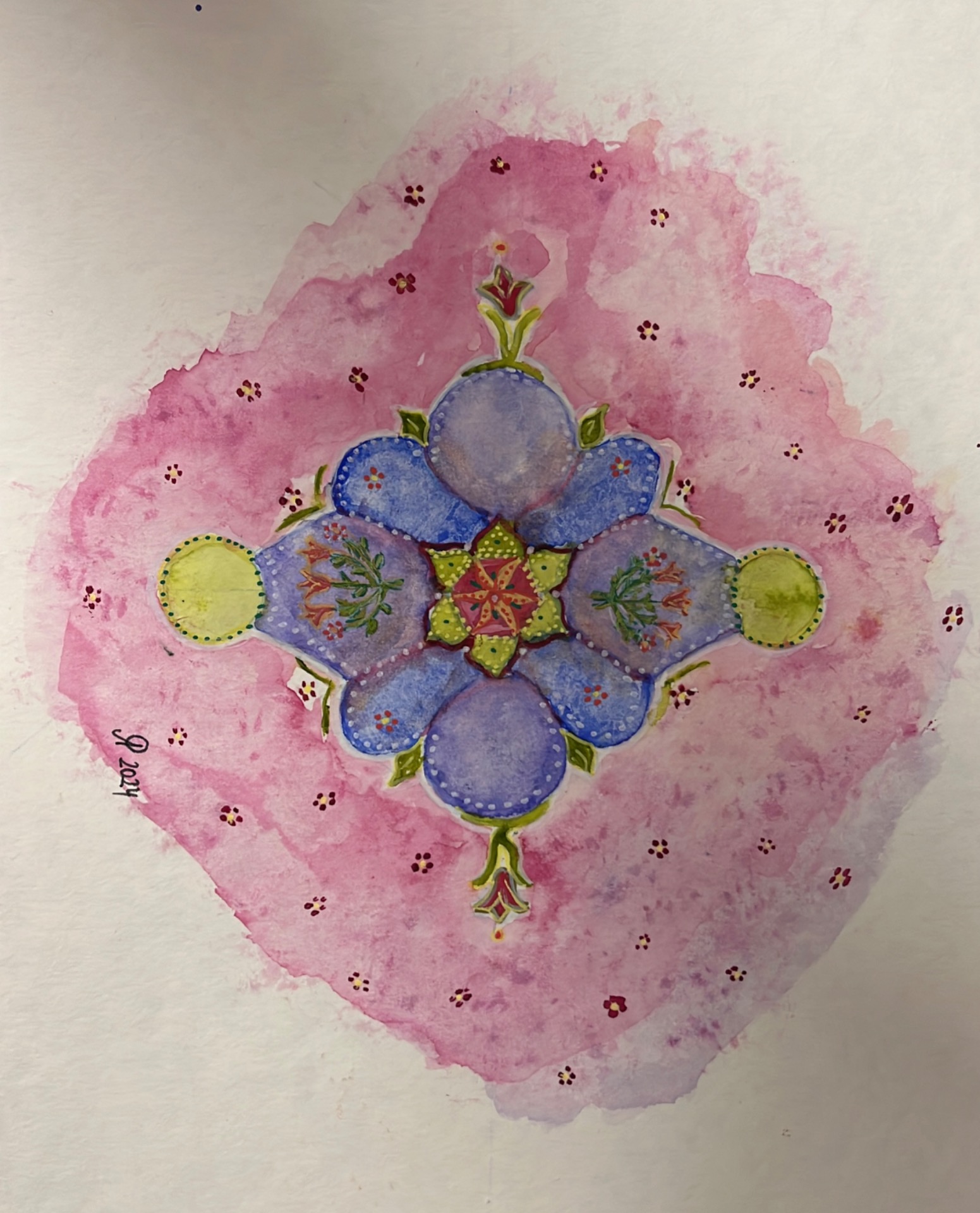 Floral design - original water color painting